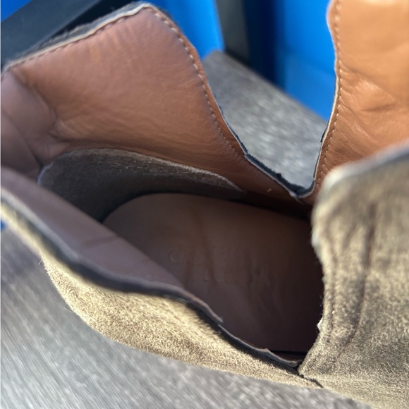 {Charlotte Russe} Deep V ankle boots brown silver detail 713622 women's size 8.5 - Picture 7 of 8